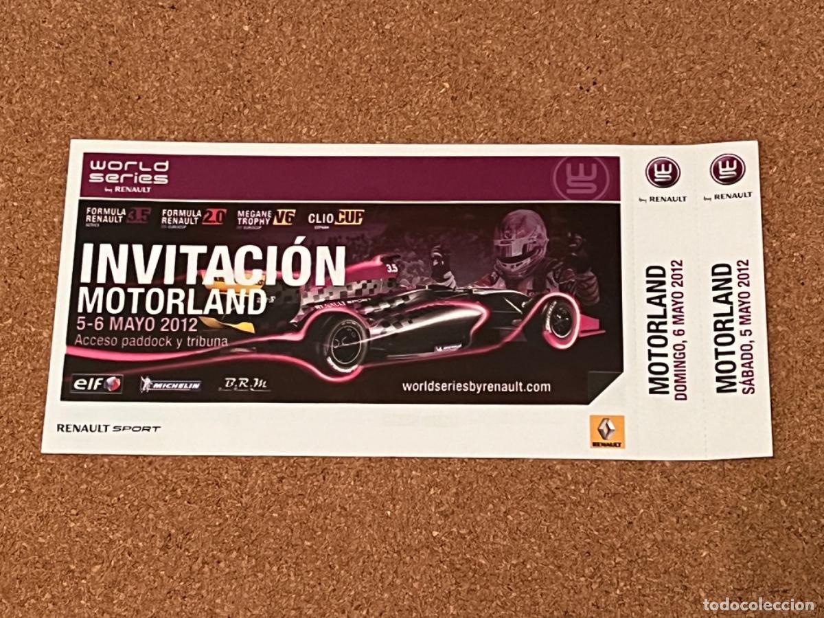 Coleccionismo deportivo: Entrada MOTORLAND ALCA&Ntilde;IZ TERUEL 2012 - Foto 1