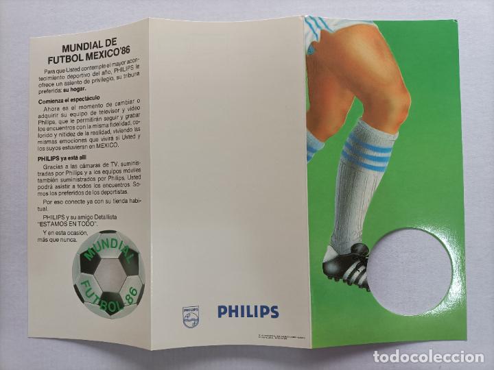 Coleccionismo deportivo: MUNDIAL DE MEXICO 86 CALENDARIO DE LOS PARTIDOSPHILIPS - Foto 2