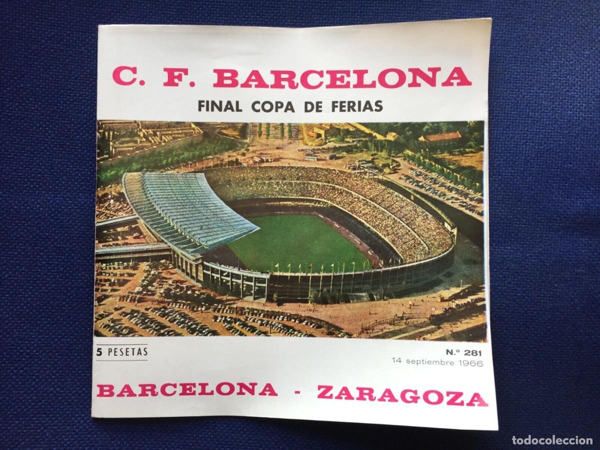 Coleccionismo deportivo: PROGRAMA OFICIAL BARCELONA REAL ZARAGOZA FINAL COPA FERIAS UEFA 1966 NOU CAMP - Foto 1