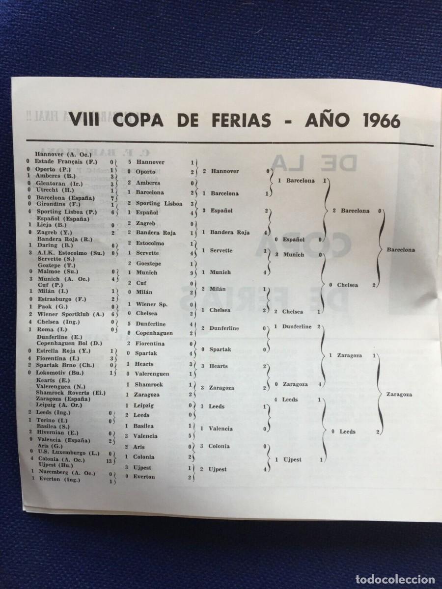 Coleccionismo deportivo: PROGRAMA OFICIAL BARCELONA REAL ZARAGOZA FINAL COPA FERIAS UEFA 1966 NOU CAMP - Foto 3