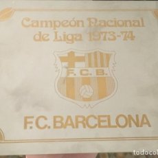 Coleccionismo deportivo: FUTBOL CLUB BARCELONA PLACA DE METAL CAMPEONES LIGA 1973 1974 ORIGINAL ANTIGUA. Lote 401281464