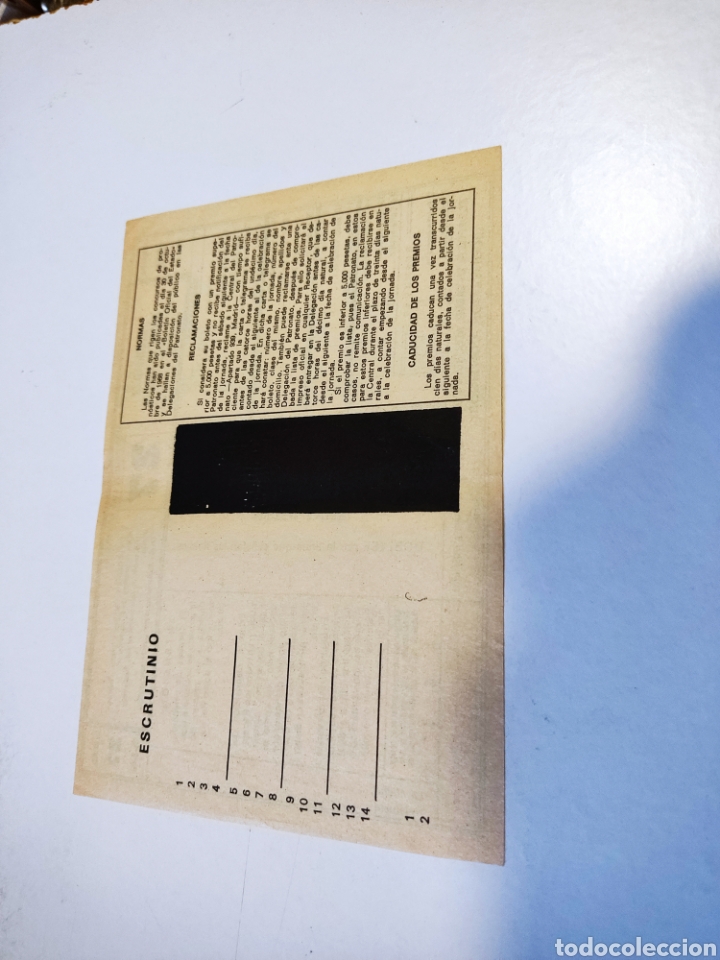 Coleccionismo deportivo: Boleto quiniela de f&uacute;tbol 1969 - Foto 2