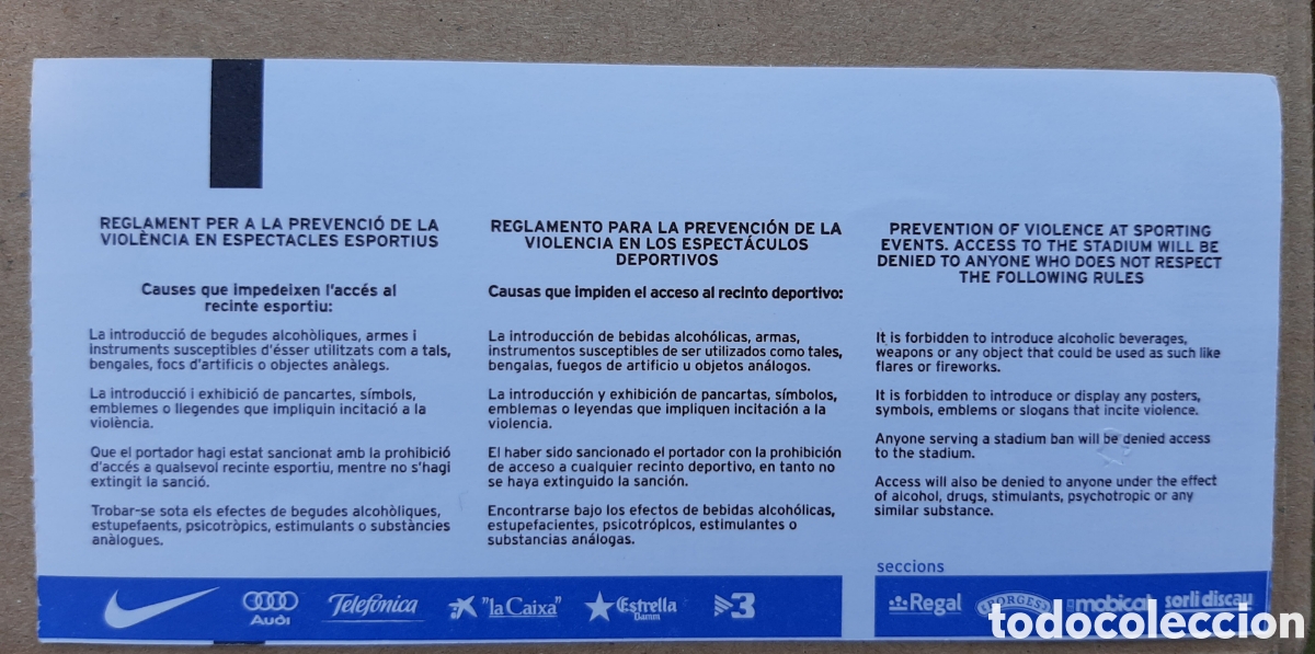 Coleccionismo deportivo: Entrada museo FC Barcelona COMPRA MINIMA 5&euro; - Foto 2