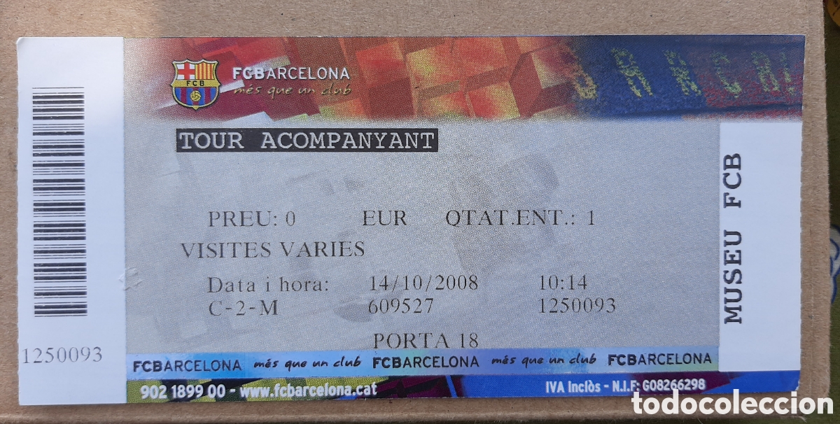 Coleccionismo deportivo: Entrada museo FC Barcelona COMPRA MINIMA 5&euro; - Foto 1