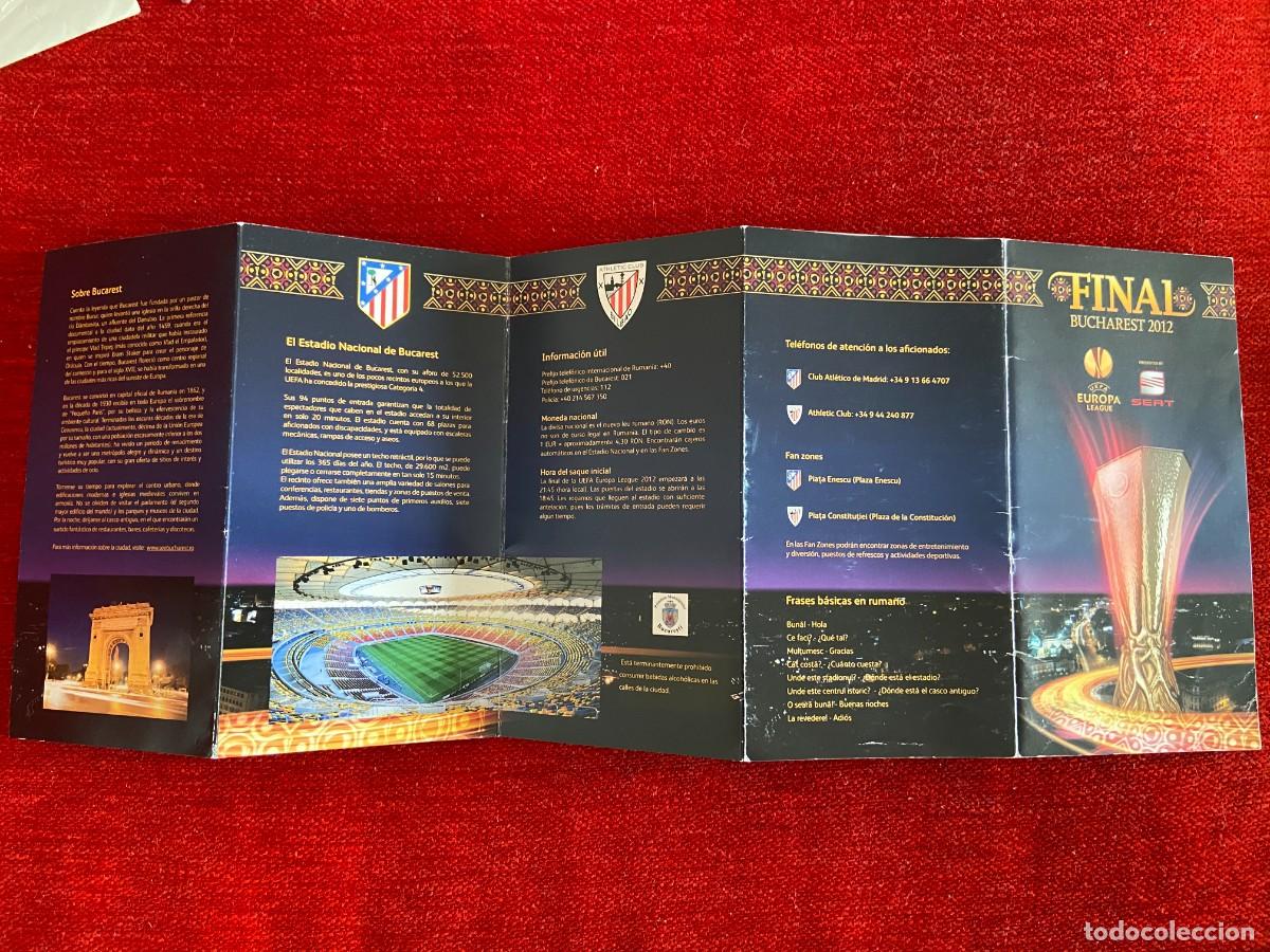 Coleccionismo deportivo: R23464 PROGRAMA MAPA FINAL UEFA EUROPA LEAGUE ATLETICO MADRID ATHLETIC BILBAO BUCAREST 2012 - Foto 3