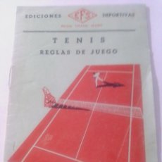 Coleccionismo deportivo: TENIS REGLAS DEL JUEGO-EDICIONES EFS DEPORTIVAS-AÑOS 50