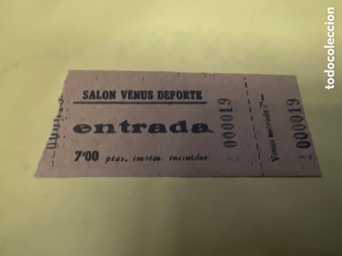 Coleccionismo deportivo: T1/E2/A515. ENTRADA SAL&Oacute;N VENUS DEPORTE - Foto 1