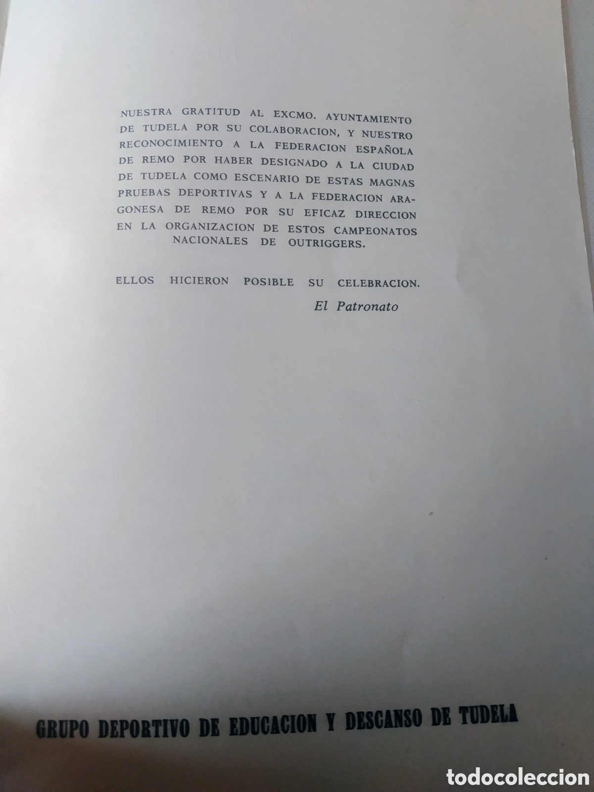 Coleccionismo deportivo: ANTIGUO PROGRAMA DE CAMPEONATO DE ESPA&Ntilde;A DE REMO EN TUDELA A&Ntilde;O 1963 - Foto 3