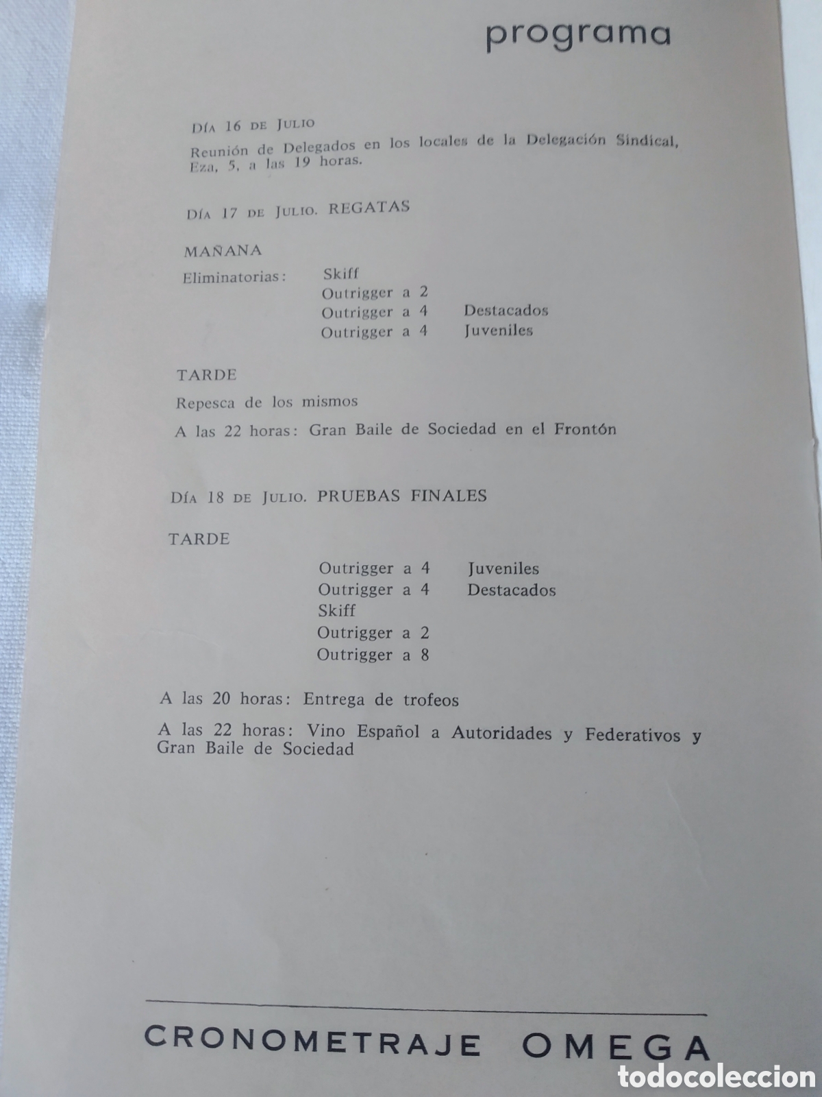 Coleccionismo deportivo: ANTIGUO PROGRAMA DE CAMPEONATO DE ESPA&Ntilde;A DE REMO EN TUDELA A&Ntilde;O 1963 - Foto 6