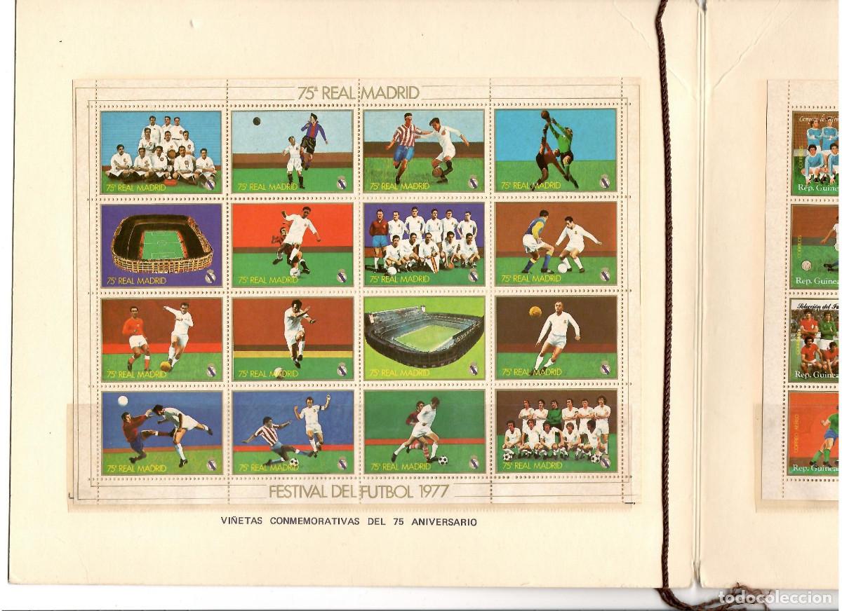Coleccionismo deportivo: DIPTICO CONMEMORATIVO DEL 75 ANIV DEL REAL MADRID - Foto 2