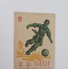 Coleccionismo deportivo: U.D. OLOT, FIESTAS DEL TURA 1948 - PARTIDOS OLOT-C.F. BARCELONA, UD. OLOT-C.D. MATARO