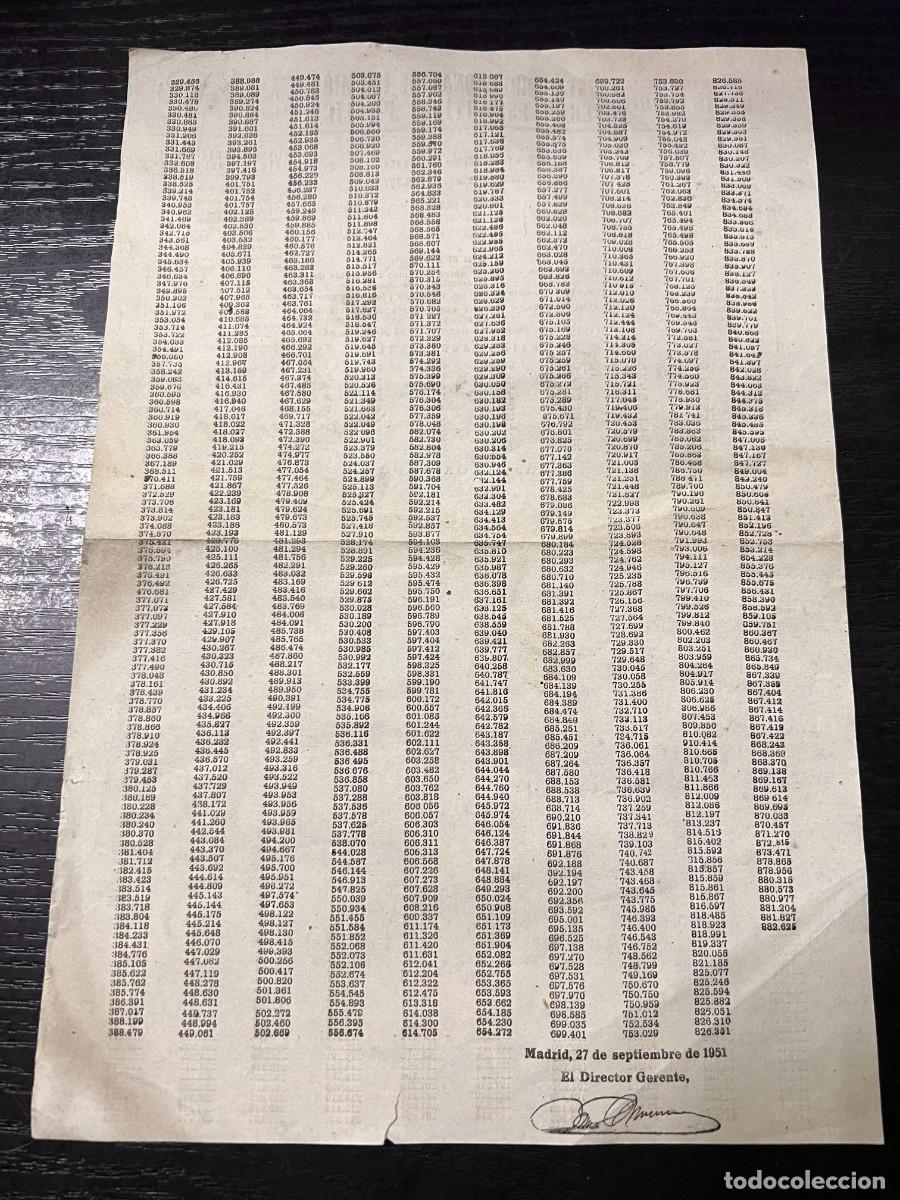 Coleccionismo deportivo: QUINIELA. A&Ntilde;O 1951. LISTA PROVISIONAL DE PREMIOS. VER - Foto 2