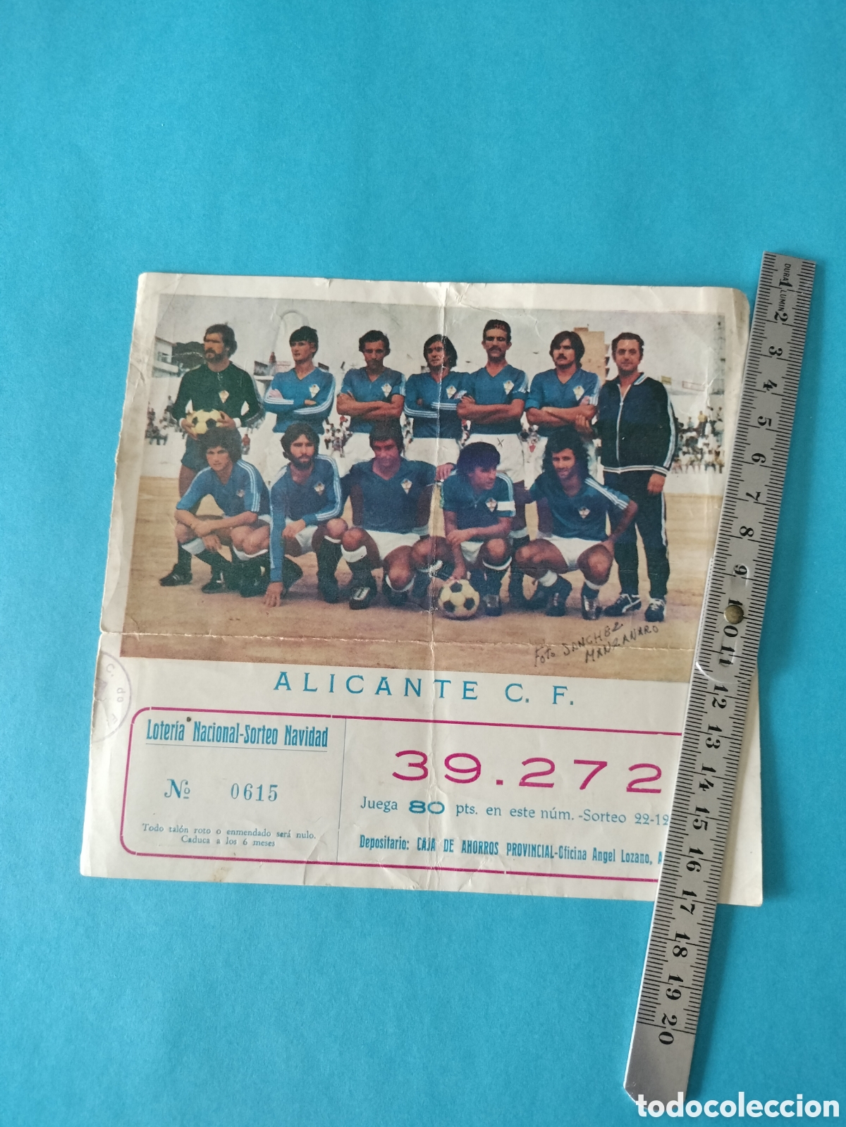Coleccionismo deportivo: PAPELETA DE LOTERIA EQUIPO ALICANTE CF - Foto 1