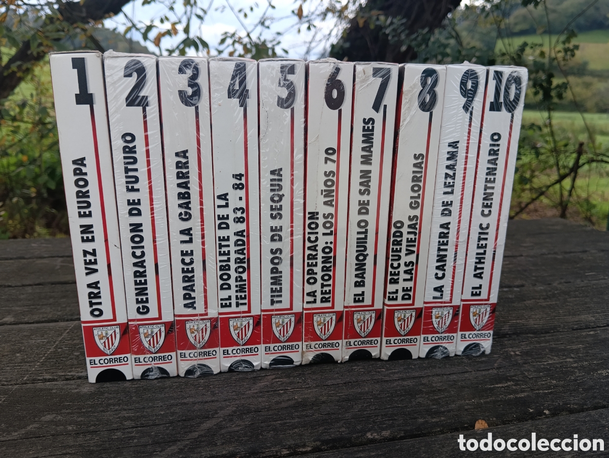 Coleccionismo deportivo: VHS. ATHLETIC IMAGENES DE UNA HISTORIA. 10 VHS. - Foto 2