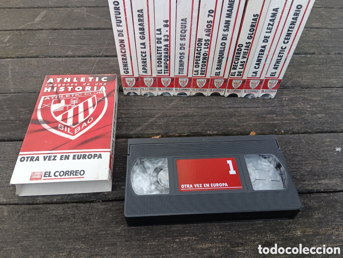 Coleccionismo deportivo: VHS. ATHLETIC IMAGENES DE UNA HISTORIA. 10 VHS. - Foto 4
