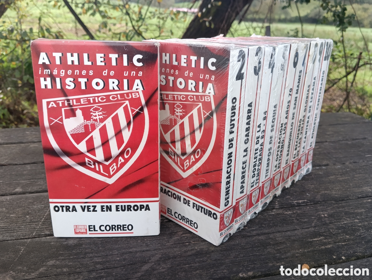 Coleccionismo deportivo: VHS. ATHLETIC IMAGENES DE UNA HISTORIA. 10 VHS. - Foto 10