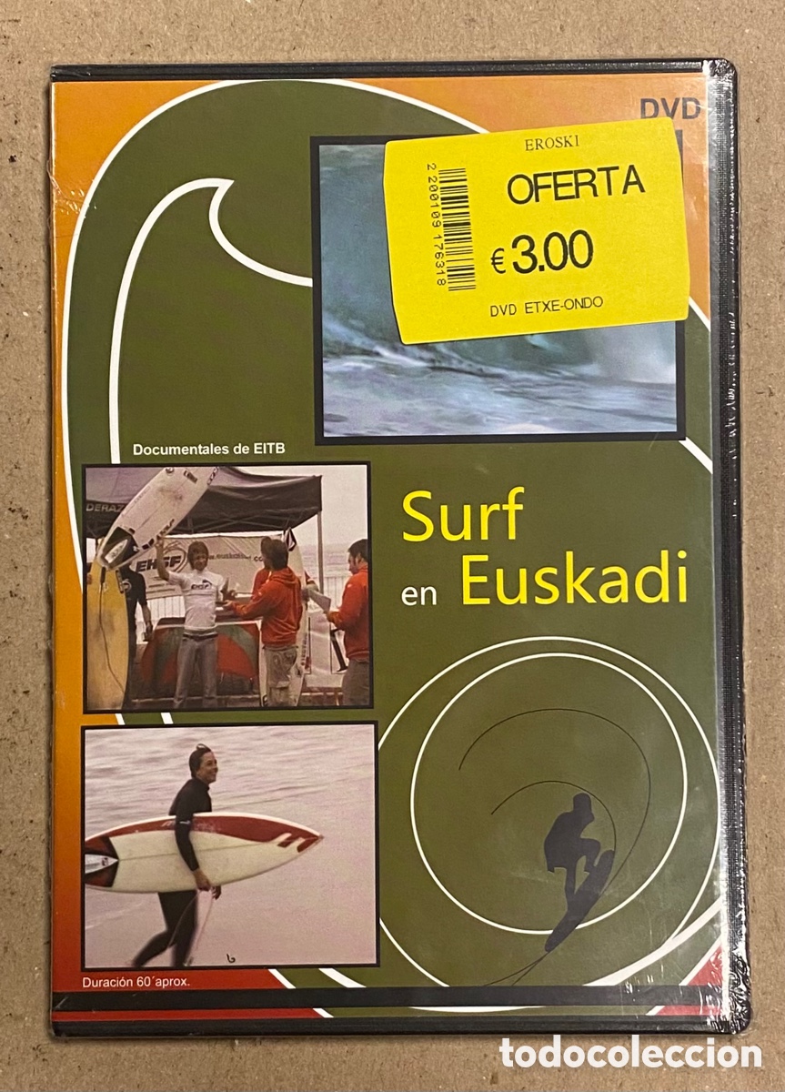 Coleccionismo deportivo: DVD. SURF EN EUSKADI. DOCUM&Eacute;NTALES DE EITB. NUEVO, CON PRECINTO PL&Aacute;STICO. - Foto 1