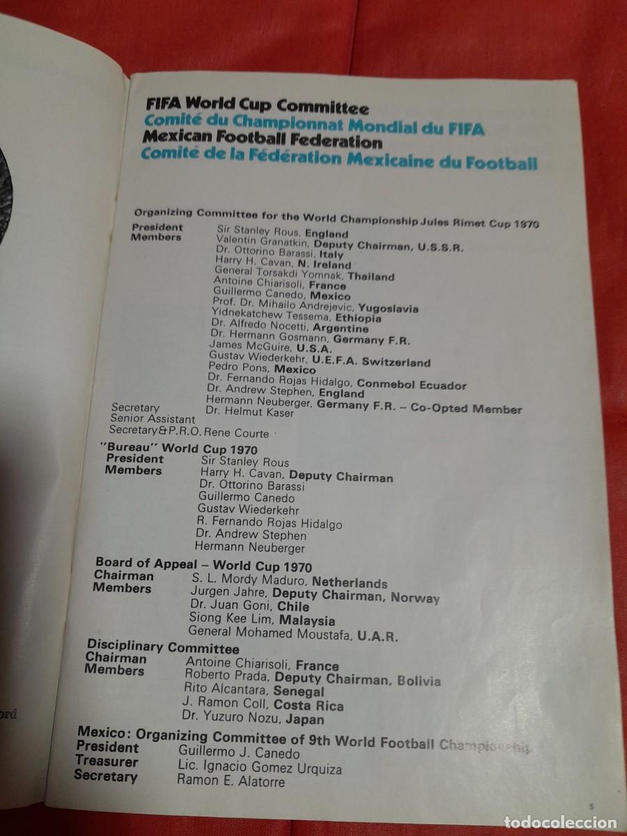Coleccionismo deportivo: PROGRAMA OFICIAL COPA DEL MUNDO MEXICO 70.VERSION INGLESA.A&Ntilde;O 1970 - Foto 7