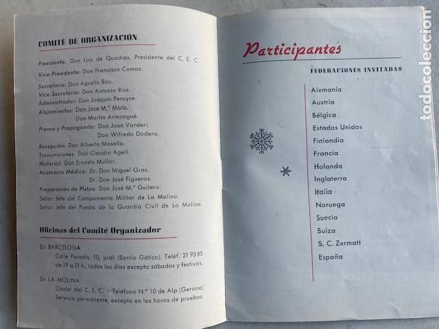 Coleccionismo deportivo: La Molina. 1953. III Semana Internacional de Esqui. Programa. - Foto 3