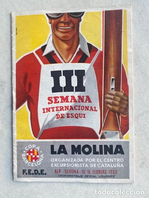 Coleccionismo deportivo: La Molina. 1953. III Semana Internacional de Esqui. Programa. - Foto 1