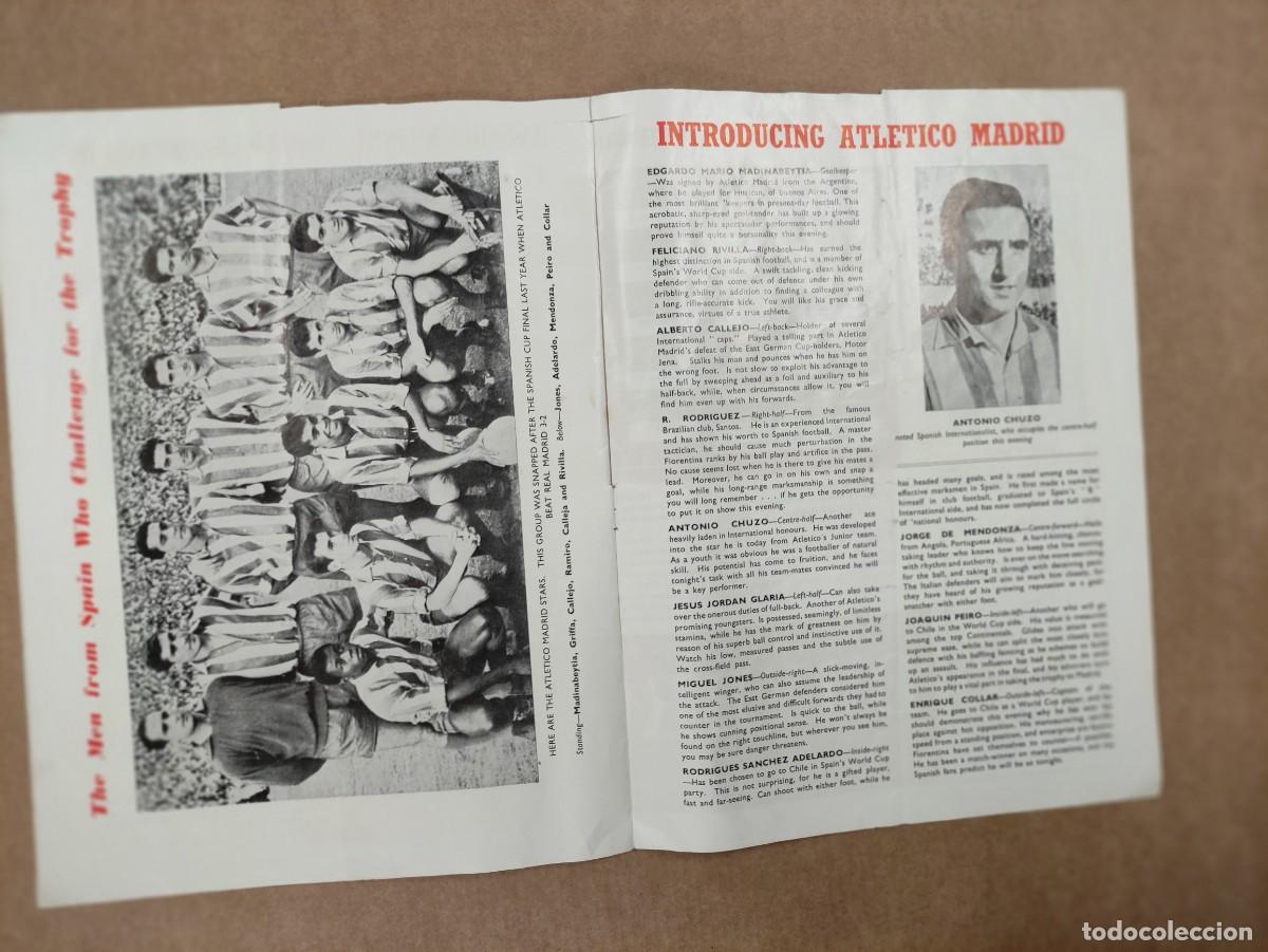 Coleccionismo deportivo: PROGRAMA - PROGRAMME FINAL EUROPEAN CUP WINNERS - ATLETICO MADRID vs FIORENTINA - 10, may, 1962 - Foto 4