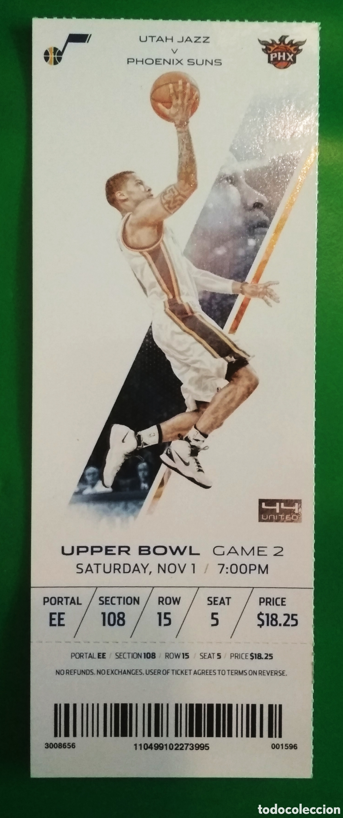 Coleccionismo deportivo: Entrada NBA utah Jazz phoenix Suns 2015 - Foto 1