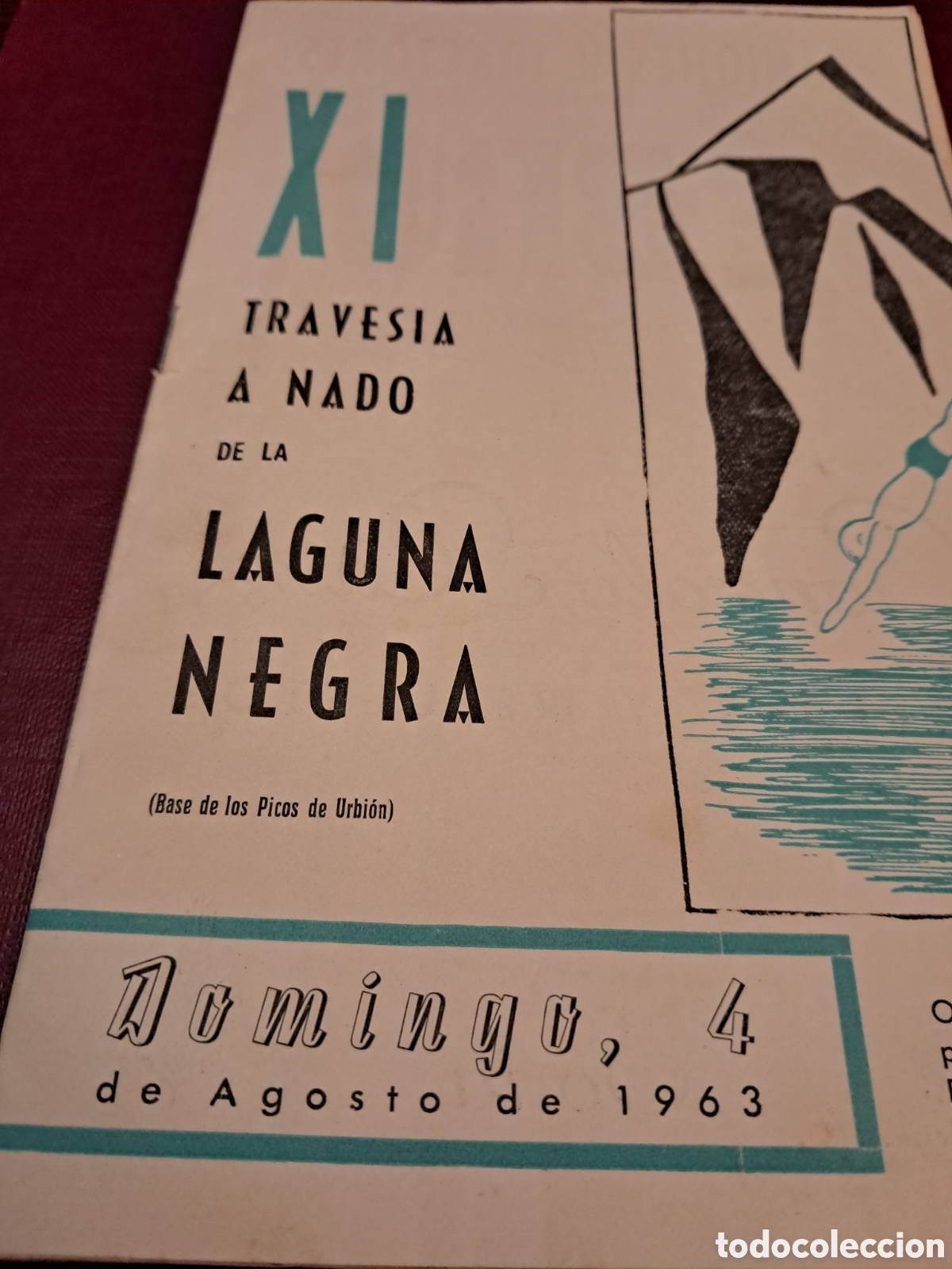 Coleccionismo deportivo: Traves&iacute;a a nado Laguna Negra 1963 - Foto 2