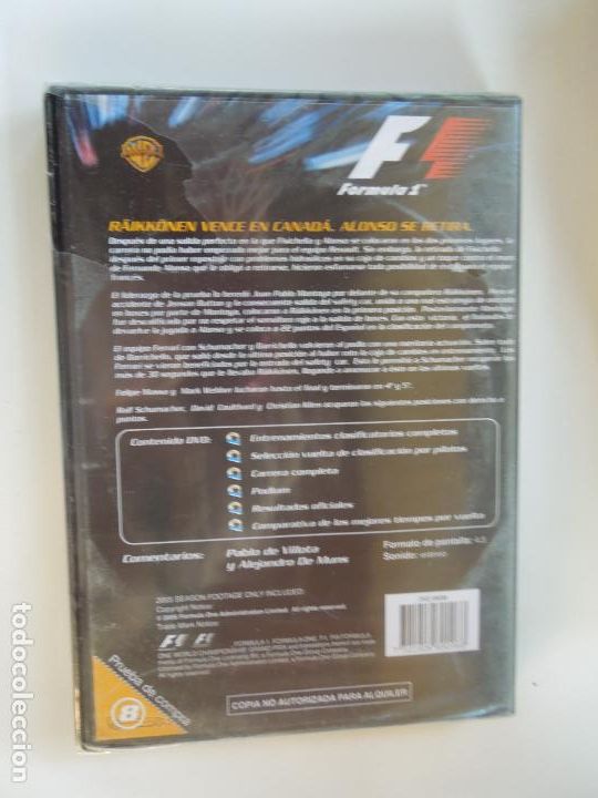 Coleccionismo deportivo: 2005 FORMULA 1 GRAN PREMIO DE CANADA DVD OFICIAL PRECINTADO - Foto 2