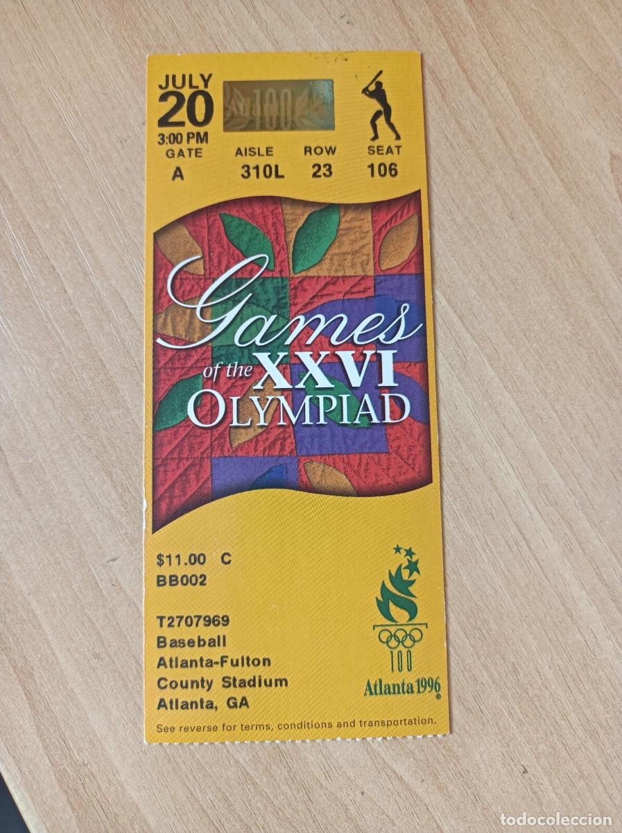 Coleccionismo deportivo: Entrada olimpiada Atlanta 1996 Baseball 20-7-1996 - Foto 1