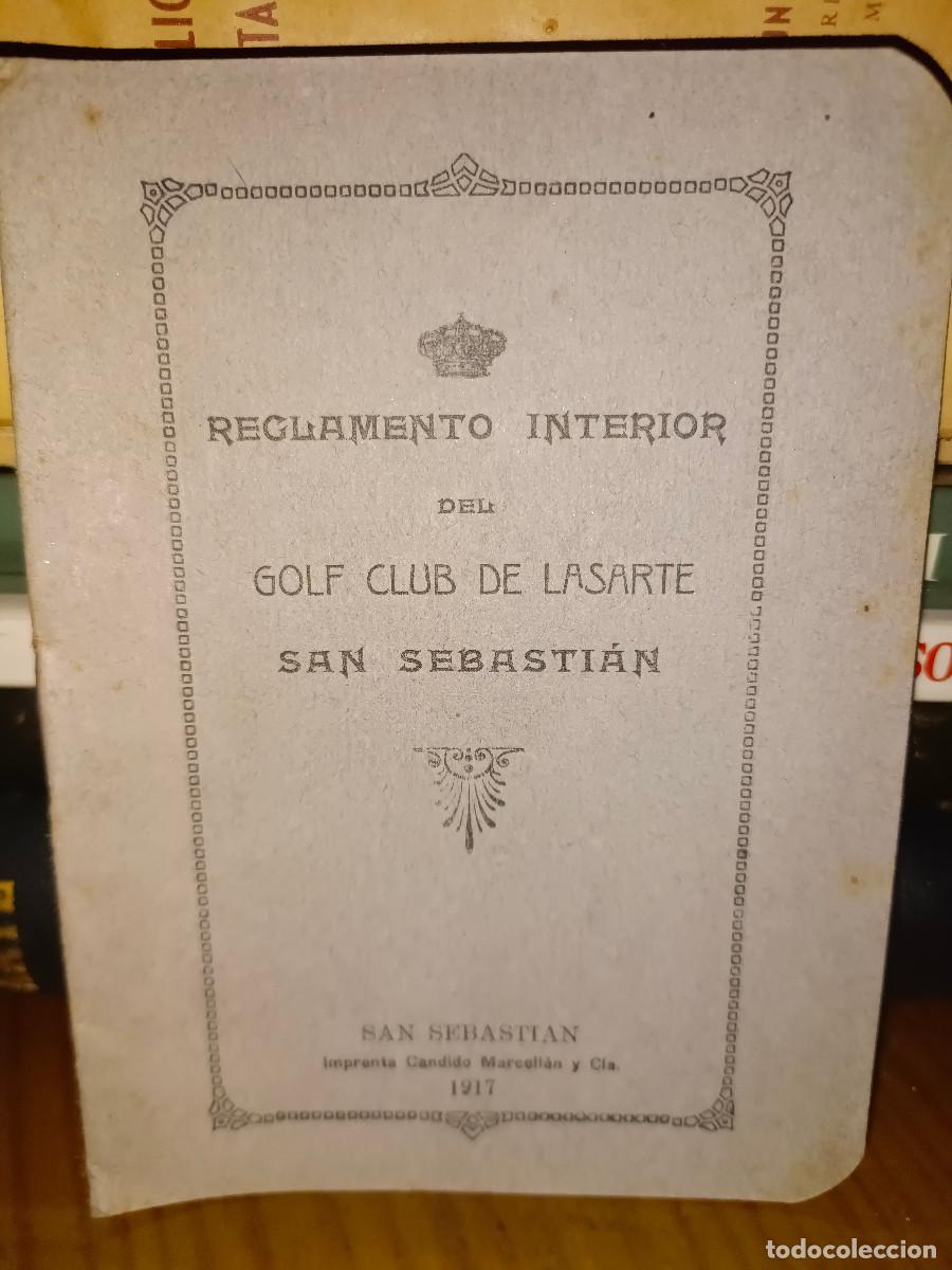 Coleccionismo deportivo: REGLAMENTO INTERIOR DEL GOLF CLUB DE LASARTE 1917 - Foto 1