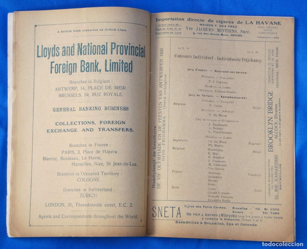Coleccionismo deportivo: PROGRAMME OFFICIEL VII OLYMPYADE ANVERS, 1920. VII OLIMPIADA. AMBERES. PROGRAMA OFICIAL. - Foto 4