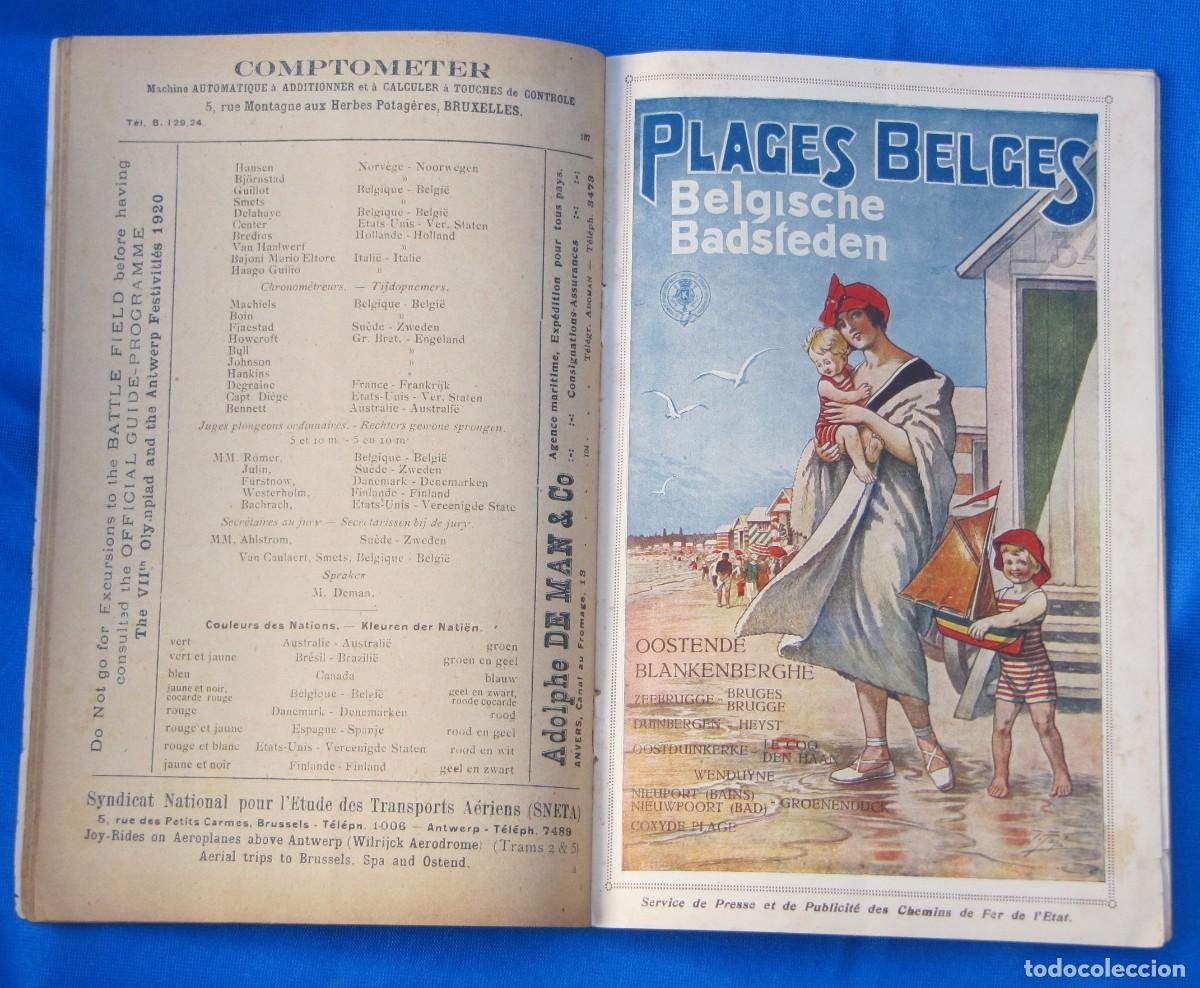 Coleccionismo deportivo: PROGRAMME OFFICIEL VII OLYMPYADE ANVERS, 1920. VII OLIMPIADA. AMBERES. PROGRAMA OFICIAL. - Foto 5