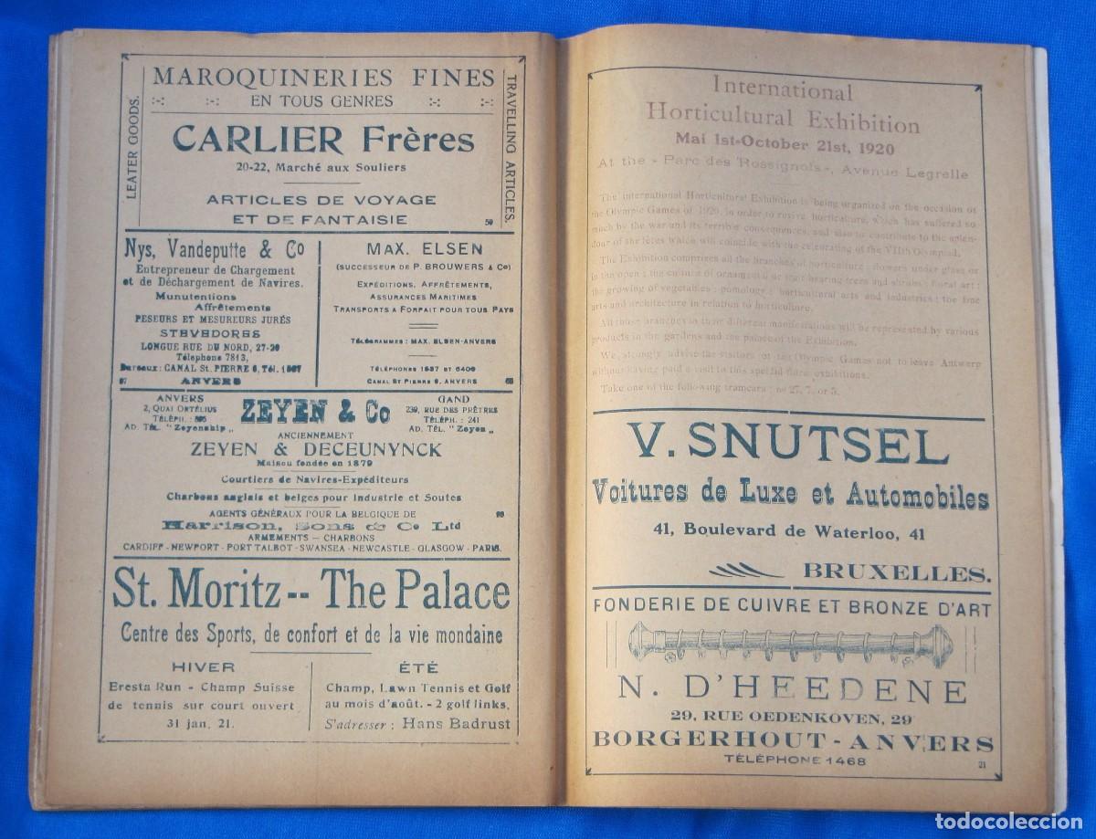Coleccionismo deportivo: PROGRAMME OFFICIEL VII OLYMPYADE ANVERS, 1920. VII OLIMPIADA. AMBERES. PROGRAMA OFICIAL. - Foto 8