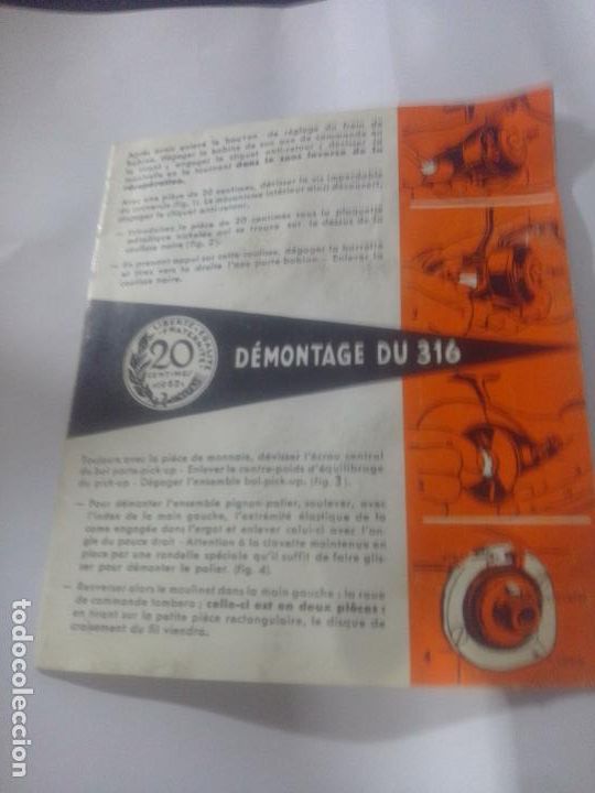 Coleccionismo deportivo: Mitchell 316- Libro de Instruciones y uso- En Frances - Foto 2