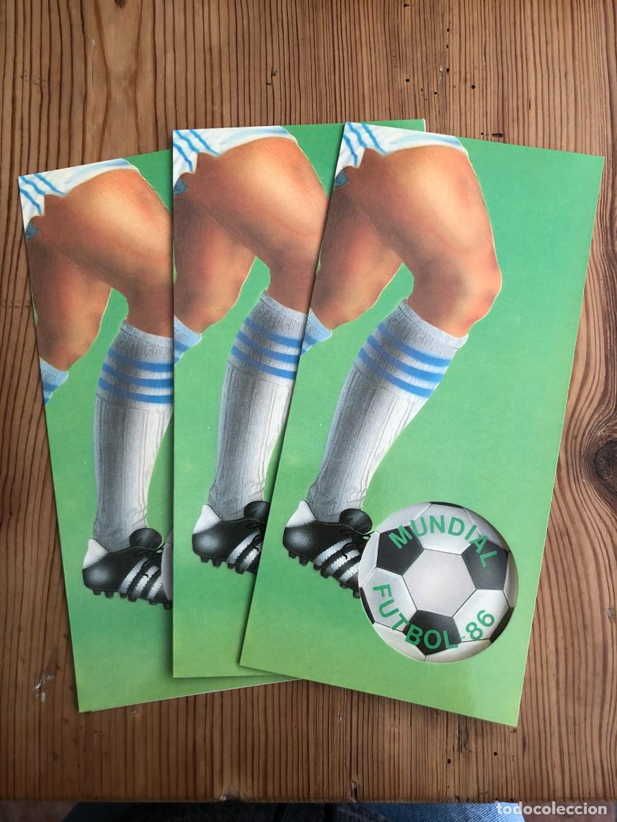 Coleccionismo deportivo: LOTE 3 TRIPTICOS CALENDARIO MUNDIAL 86, PHILIPS. - Foto 1