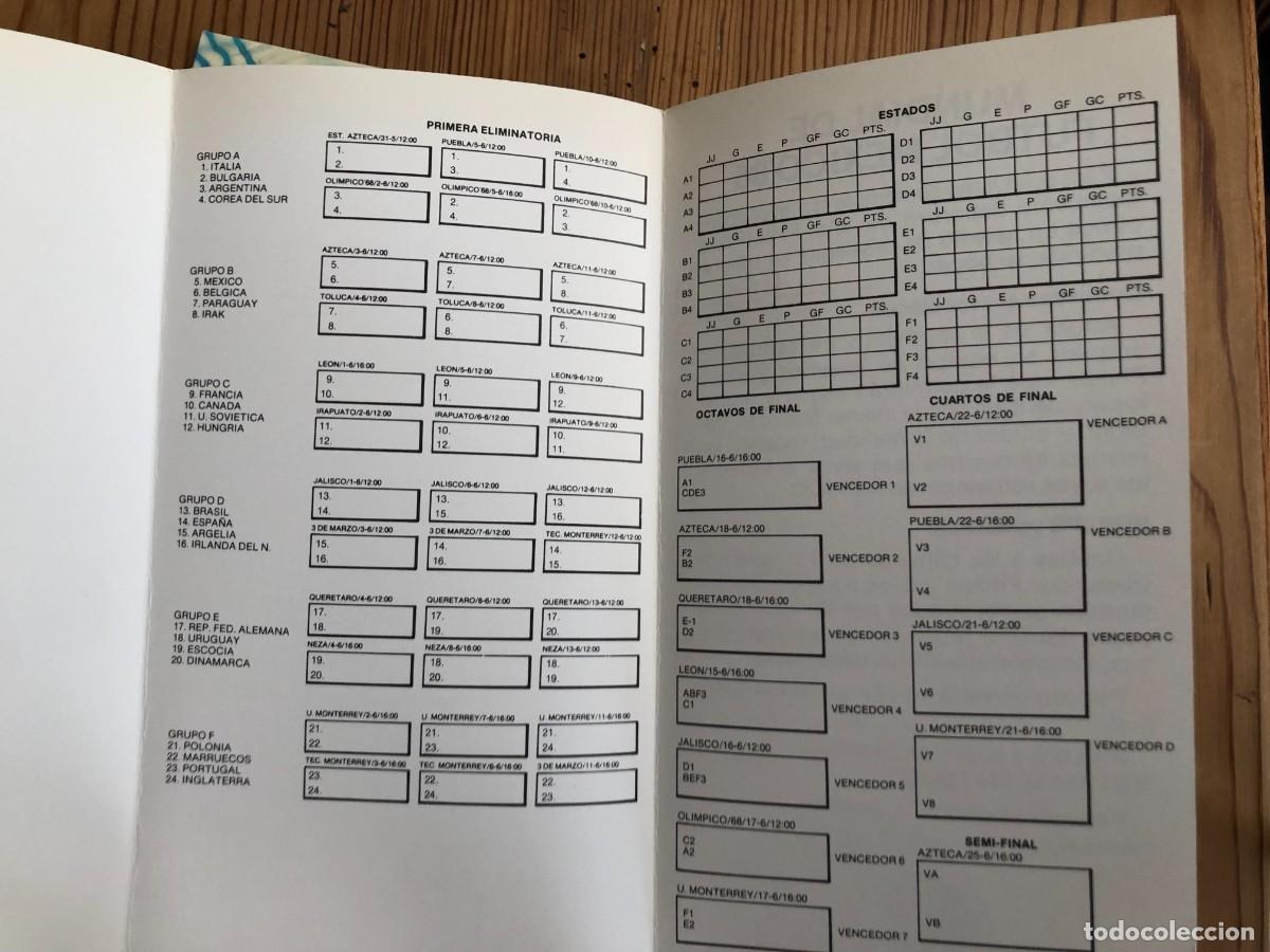 Coleccionismo deportivo: LOTE 3 TRIPTICOS CALENDARIO MUNDIAL 86, PHILIPS. - Foto 2