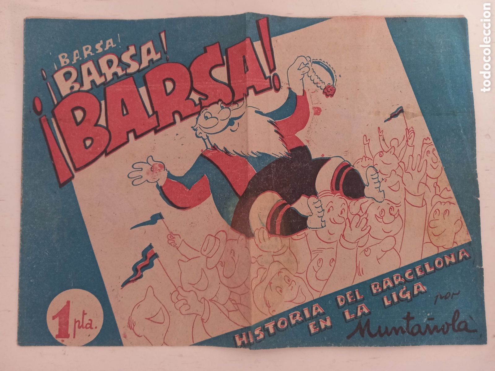 Coleccionismo deportivo: BARSA!. Historia del Barcelona en la Liga. Ilust Munta&ntilde;ola. - Foto 5