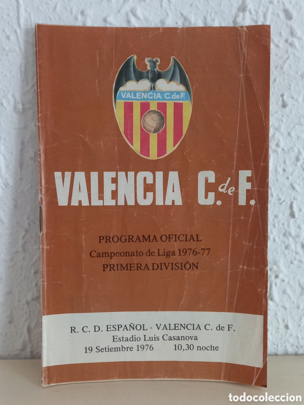 Coleccionismo deportivo: Programa Oficial VALENCIA CF-RCD ESPA&Ntilde;OL. A&ntilde;o 1976 - Foto 1