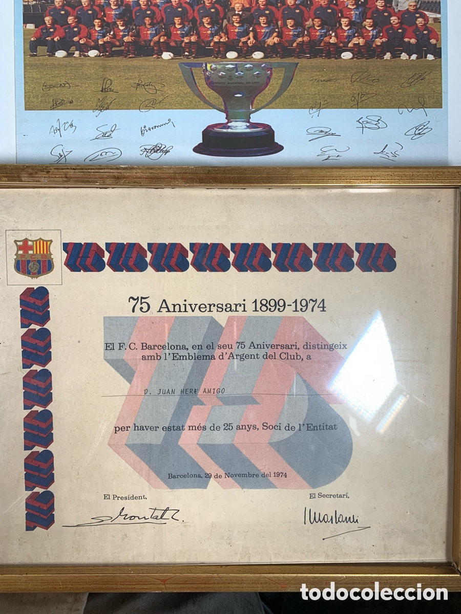 Coleccionismo deportivo: 01_Diplomas FC Barcelona - Foto 2