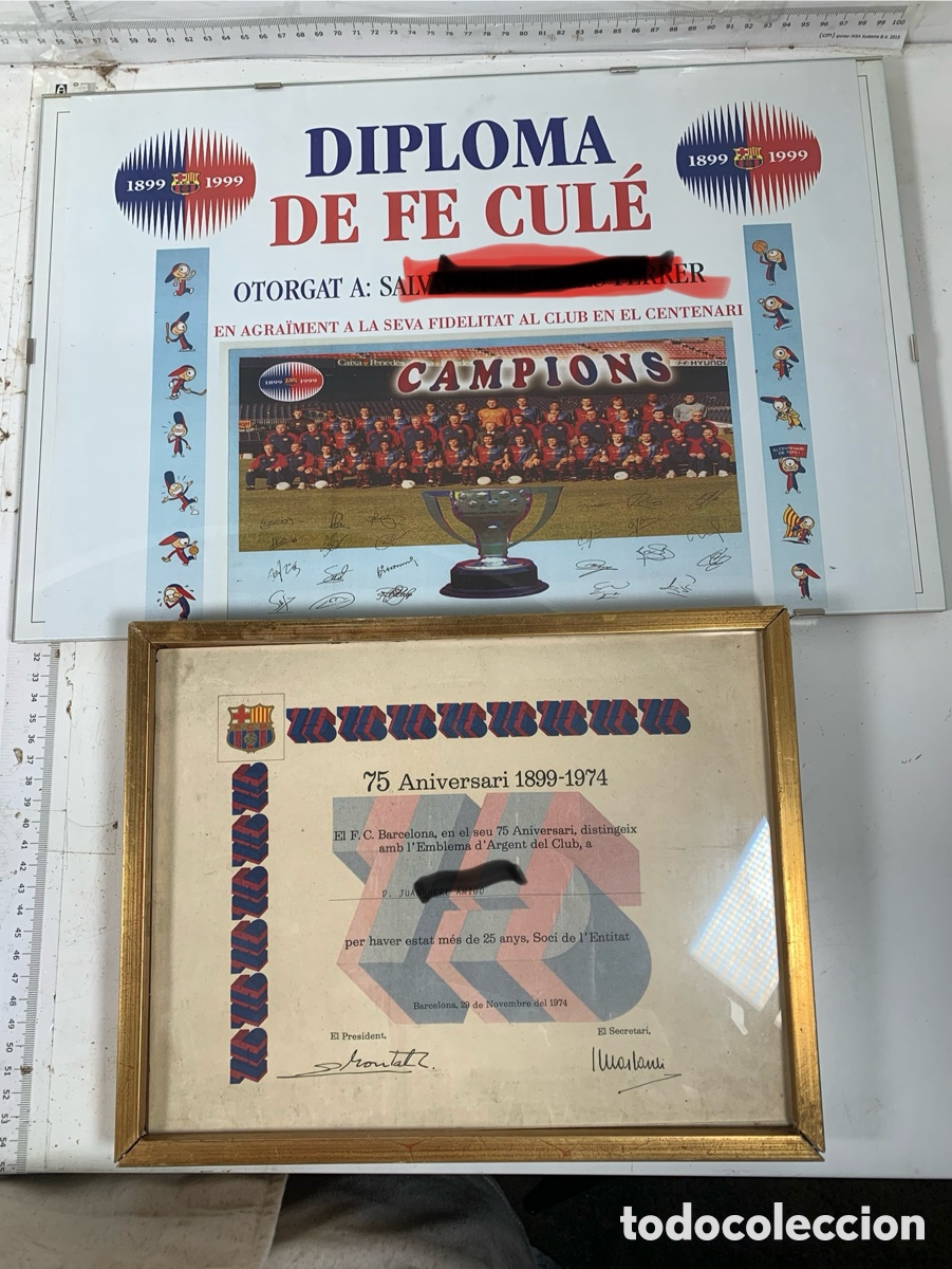 Coleccionismo deportivo: 01_Diplomas FC Barcelona - Foto 1