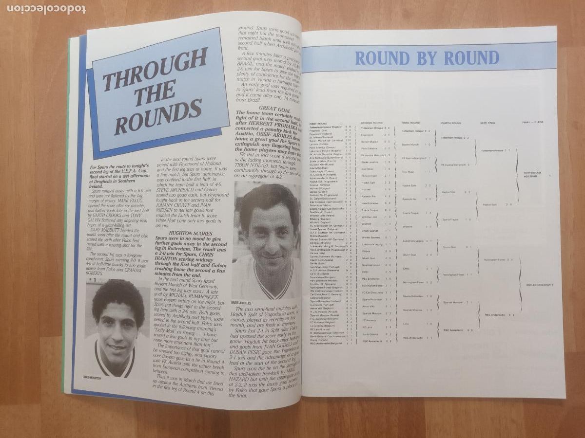 Coleccionismo deportivo: PROGRAMA FUTBOL FINAL COPA UEFA TOTTENHAM HOTSPUR - R.S.C. ANDERLECHT 1984 1985 - Foto 4