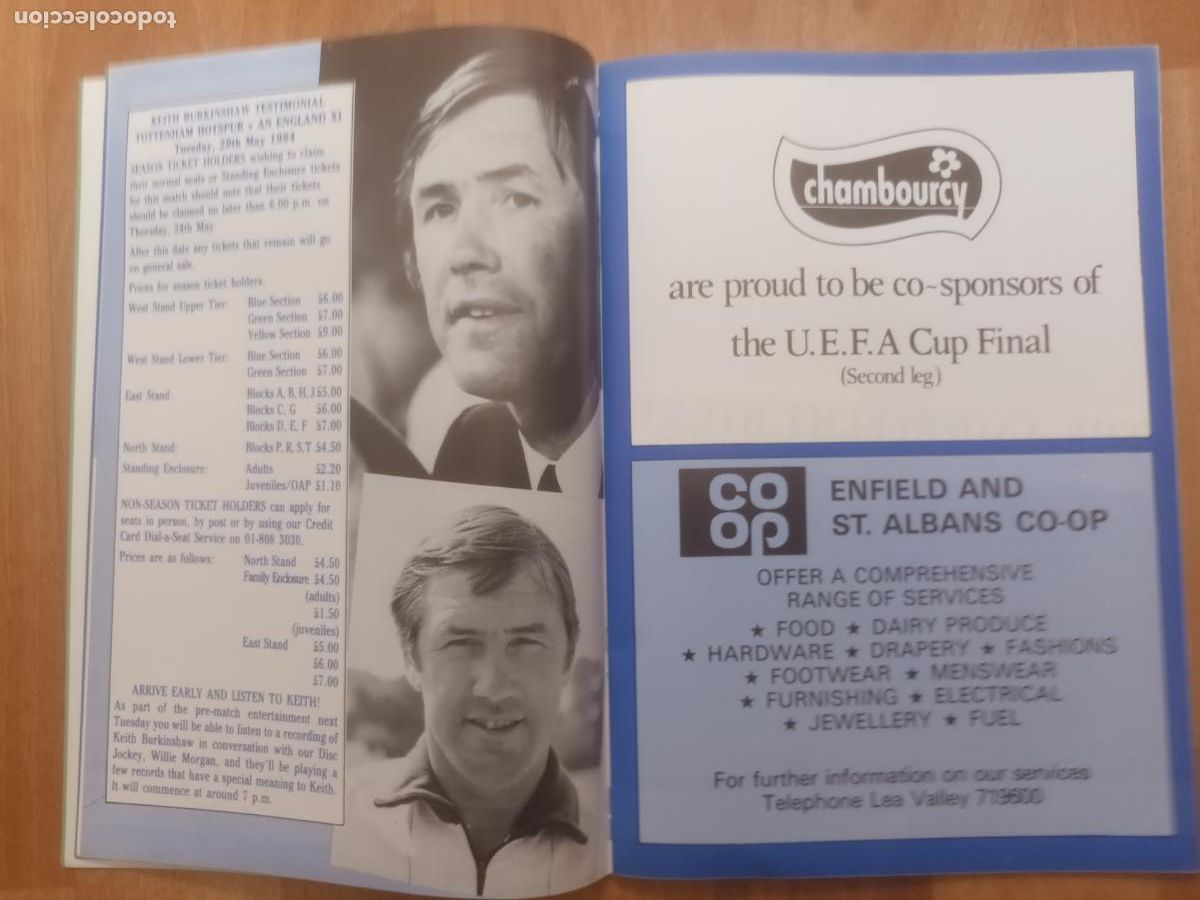 Coleccionismo deportivo: PROGRAMA FUTBOL FINAL COPA UEFA TOTTENHAM HOTSPUR - R.S.C. ANDERLECHT 1984 1985 - Foto 5