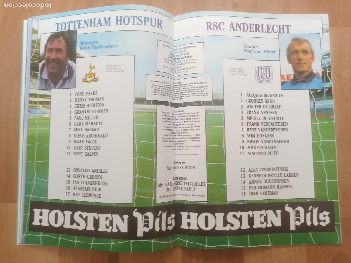 Coleccionismo deportivo: PROGRAMA FUTBOL FINAL COPA UEFA TOTTENHAM HOTSPUR - R.S.C. ANDERLECHT 1984 1985 - Foto 7