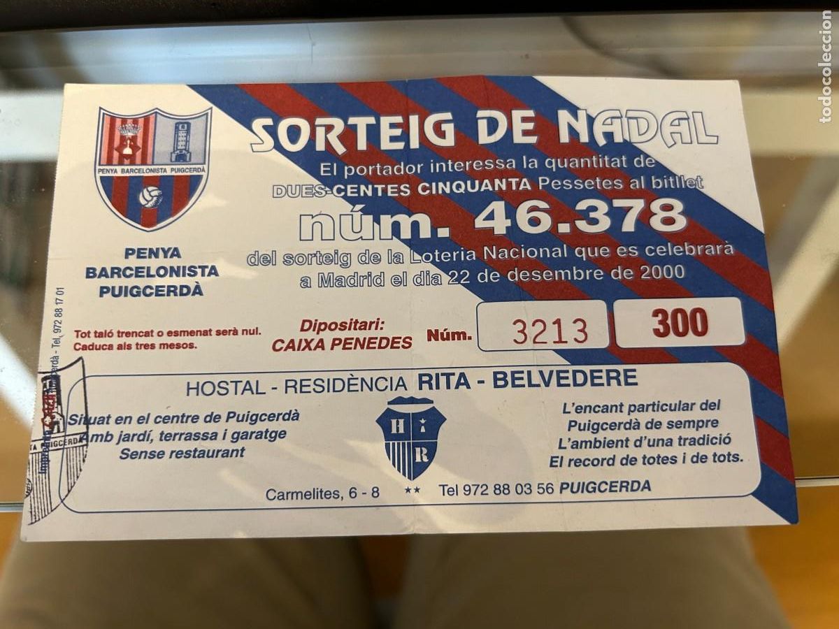 Coleccionismo deportivo: penya barcelonista puigcerda sorteig nadal album 1 - Foto 1