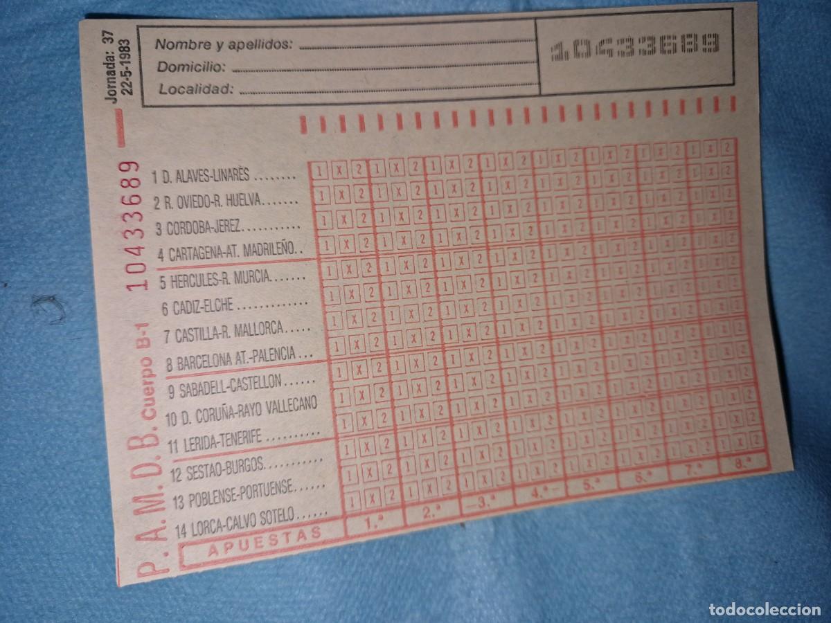 Coleccionismo deportivo: BOLETO QUINIELA A&Ntilde;O 1982 - Foto 1