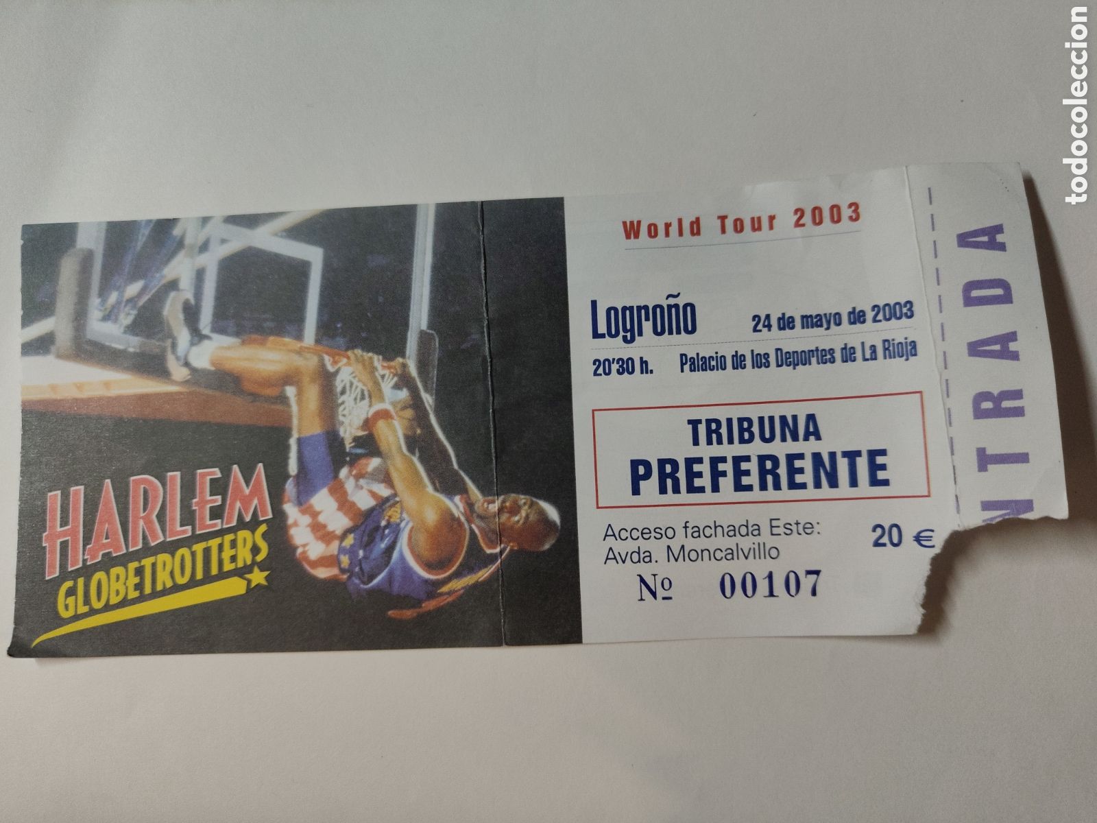 Coleccionismo deportivo: entrada baloncesto - harlem globetrotters - logro&ntilde;o - 2003 - tdkc47 - Foto 1