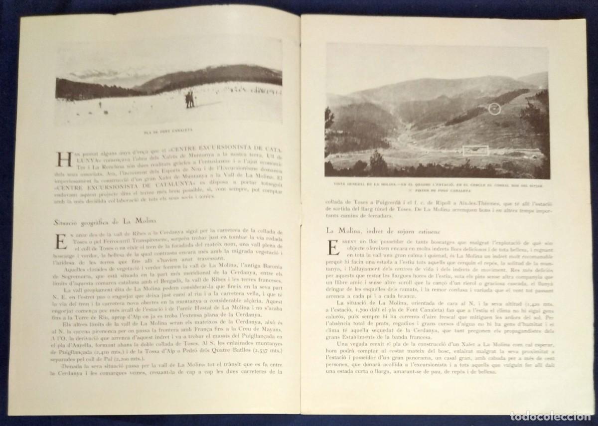 Coleccionismo deportivo: XALET DE LA MOLINA. PROJECTE PER LA CONSTRUCCI&Oacute;... CENTRE EXCURSIONISTE DE CATALUNYA, 1924. - Foto 2