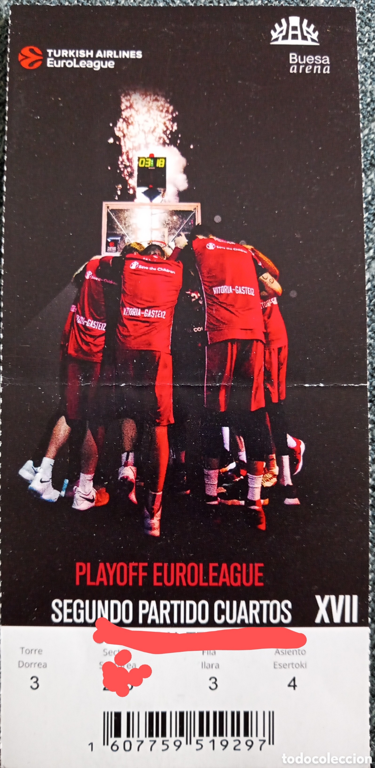 Coleccionismo deportivo: ENTRADA BASKONIA PLAY OFF EUROLIGA - Foto 1