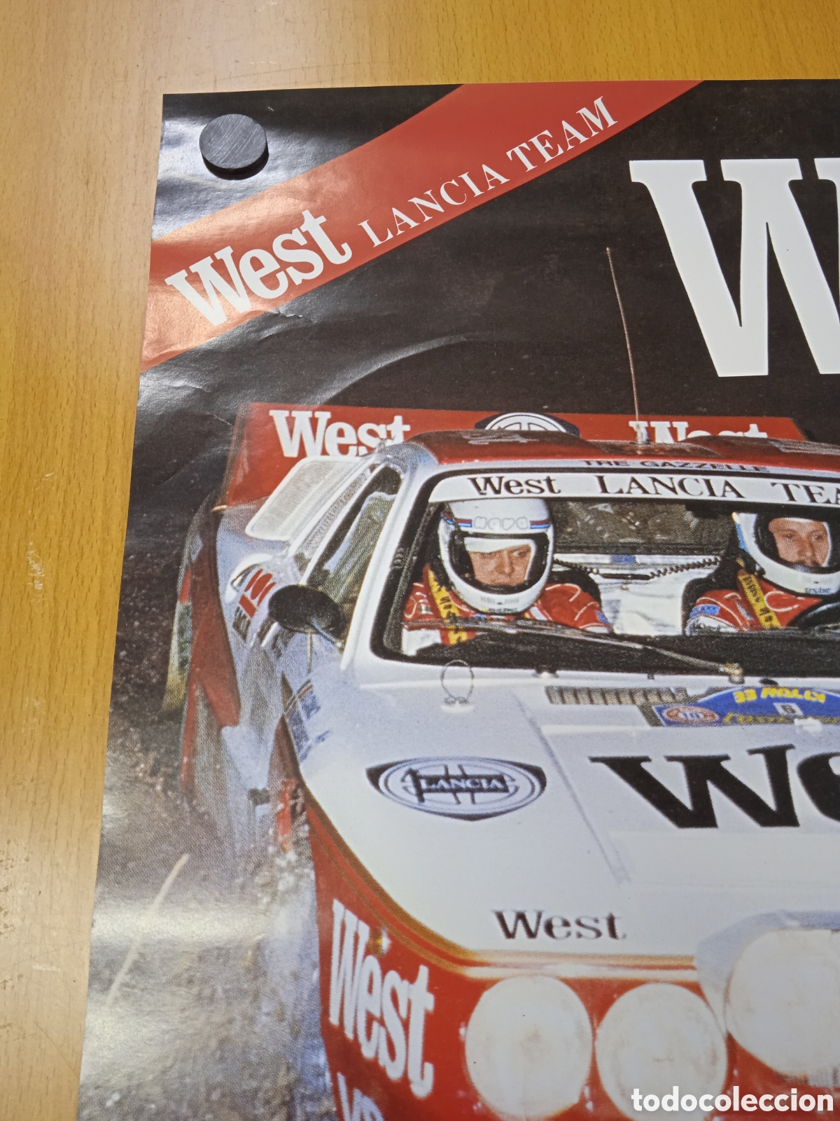 Coleccionismo deportivo: Poster West Lancia Team rally 80 - Foto 4