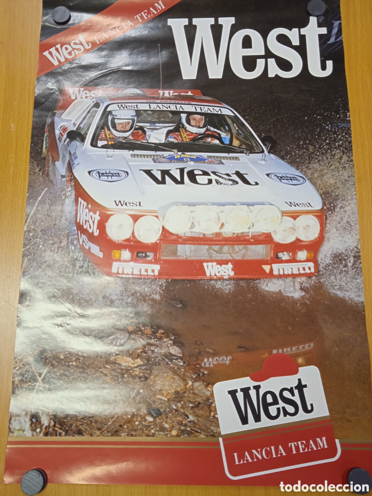 Coleccionismo deportivo: Poster West Lancia Team rally 80 - Foto 1